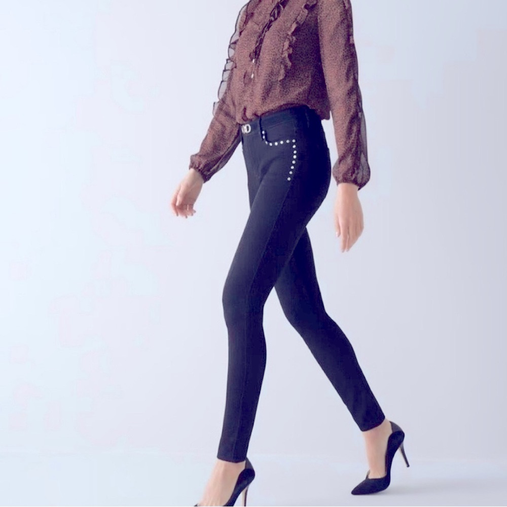 White House Black Market Jeans Studded Pants Size 8 S - Picture 8 of 12